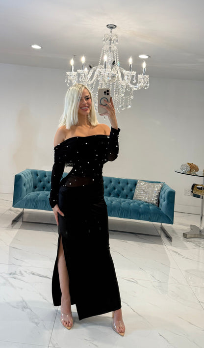 Starry Night Beauty Maxi Dress Black