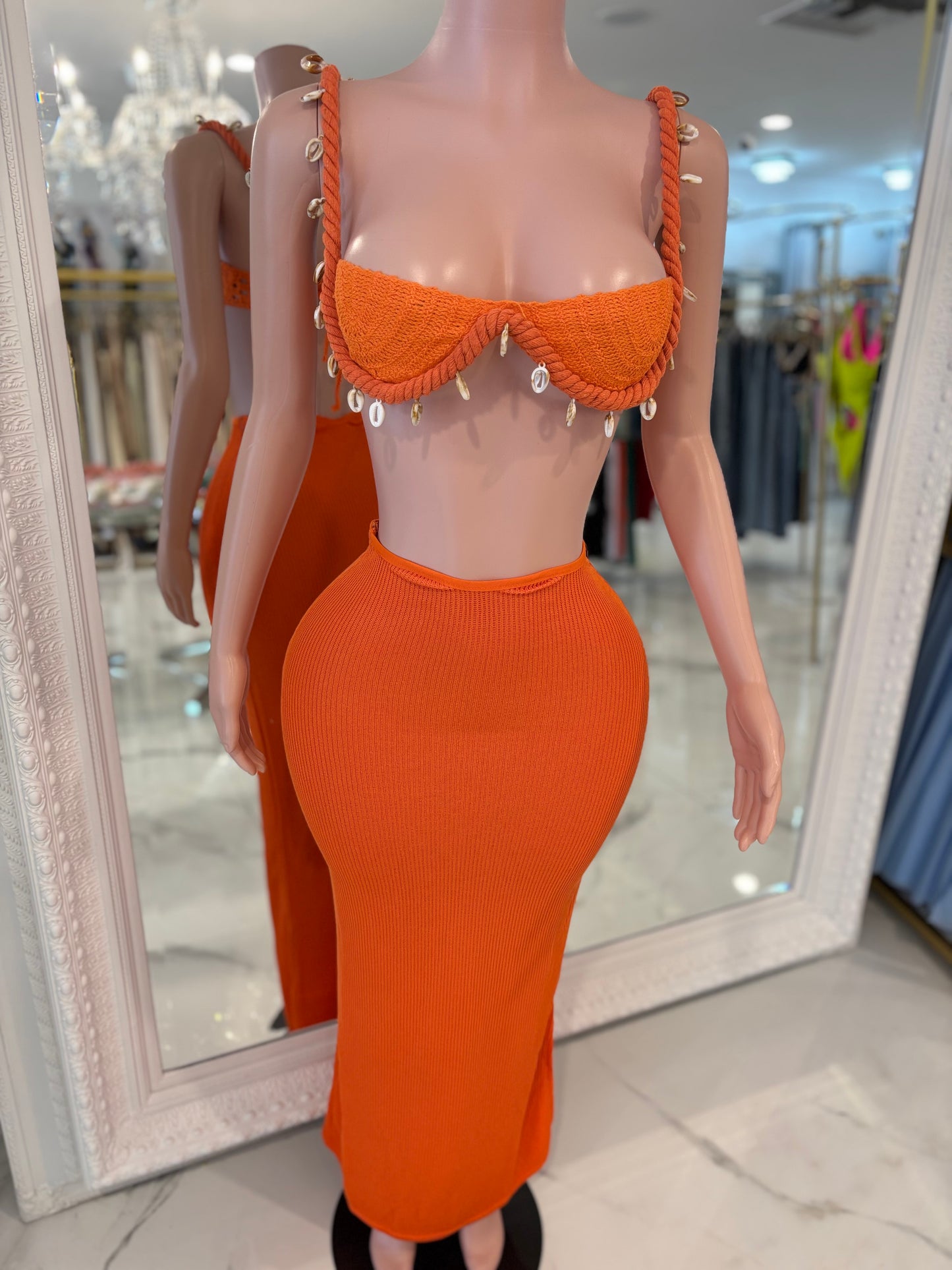 Tropic Skirt Set Orange