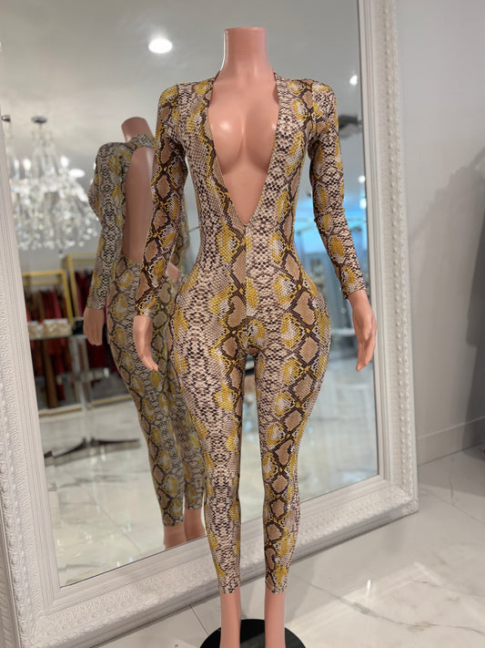 5 Seconds To The Future Jumpsuit Animal Print
