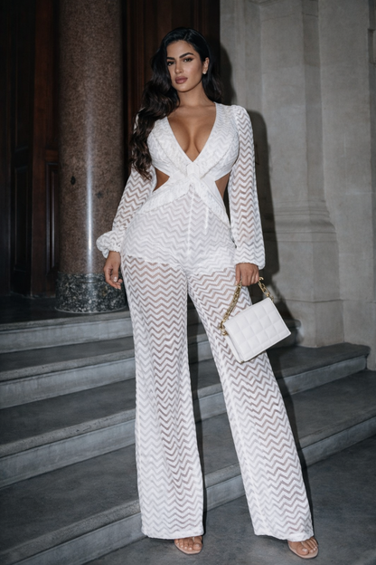 Romántico  Jumpsuit White