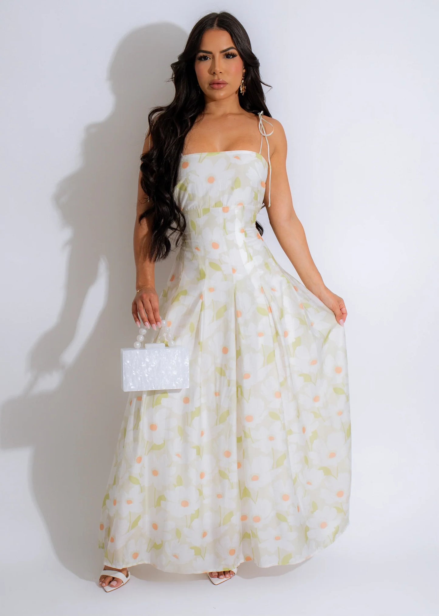 Floral Maxi Dress Green