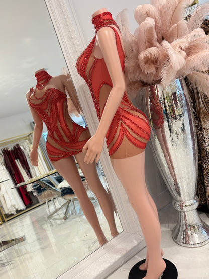 Dripping With Looks Mini Dress Red