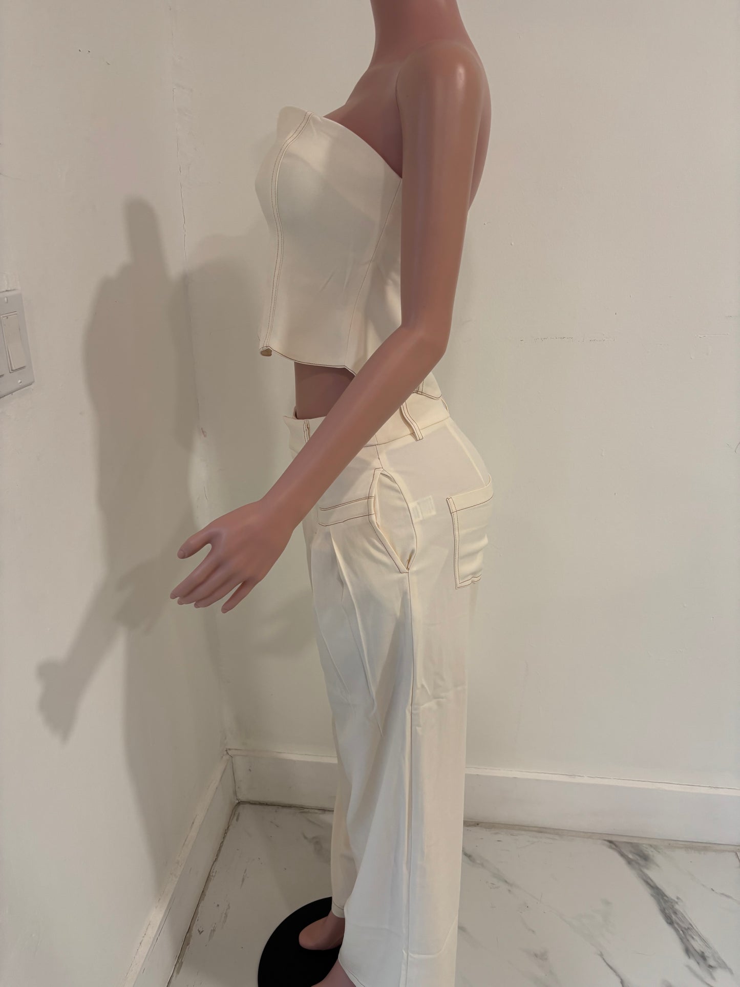 Let’s Get Into It Pants Set White