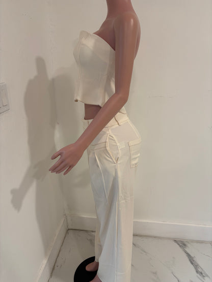 Let’s Get Into It Pants Set White