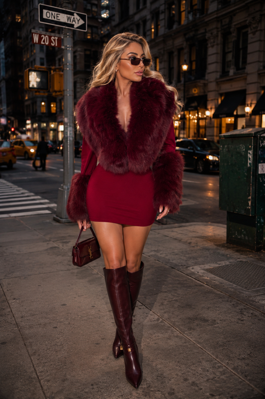 Wendy Mini Dress Rojo Vino