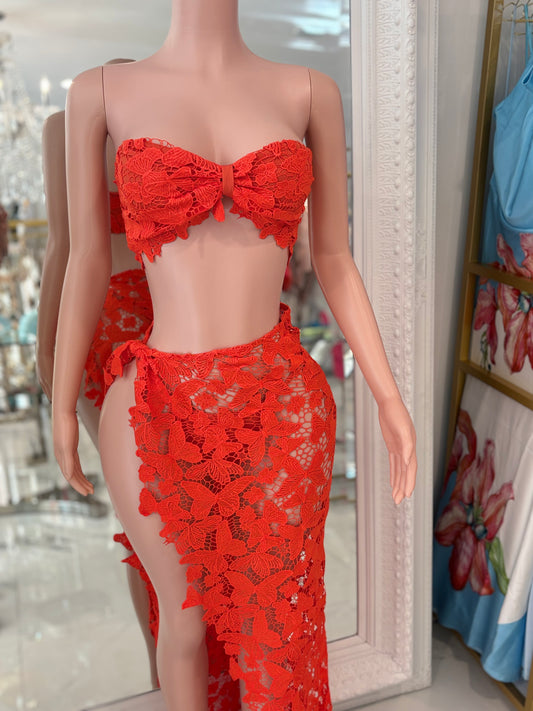 Lace Me Up Barbie Lace Skirt Set