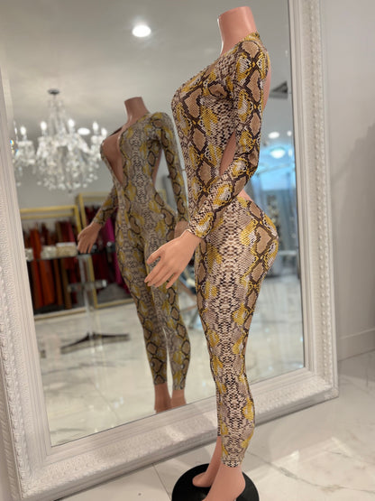 5 Seconds To The Future Jumpsuit Animal Print