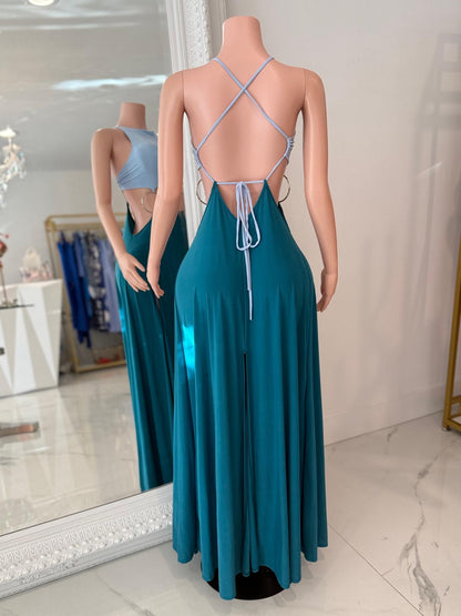 Sunset Tide Maxi Dress Blue