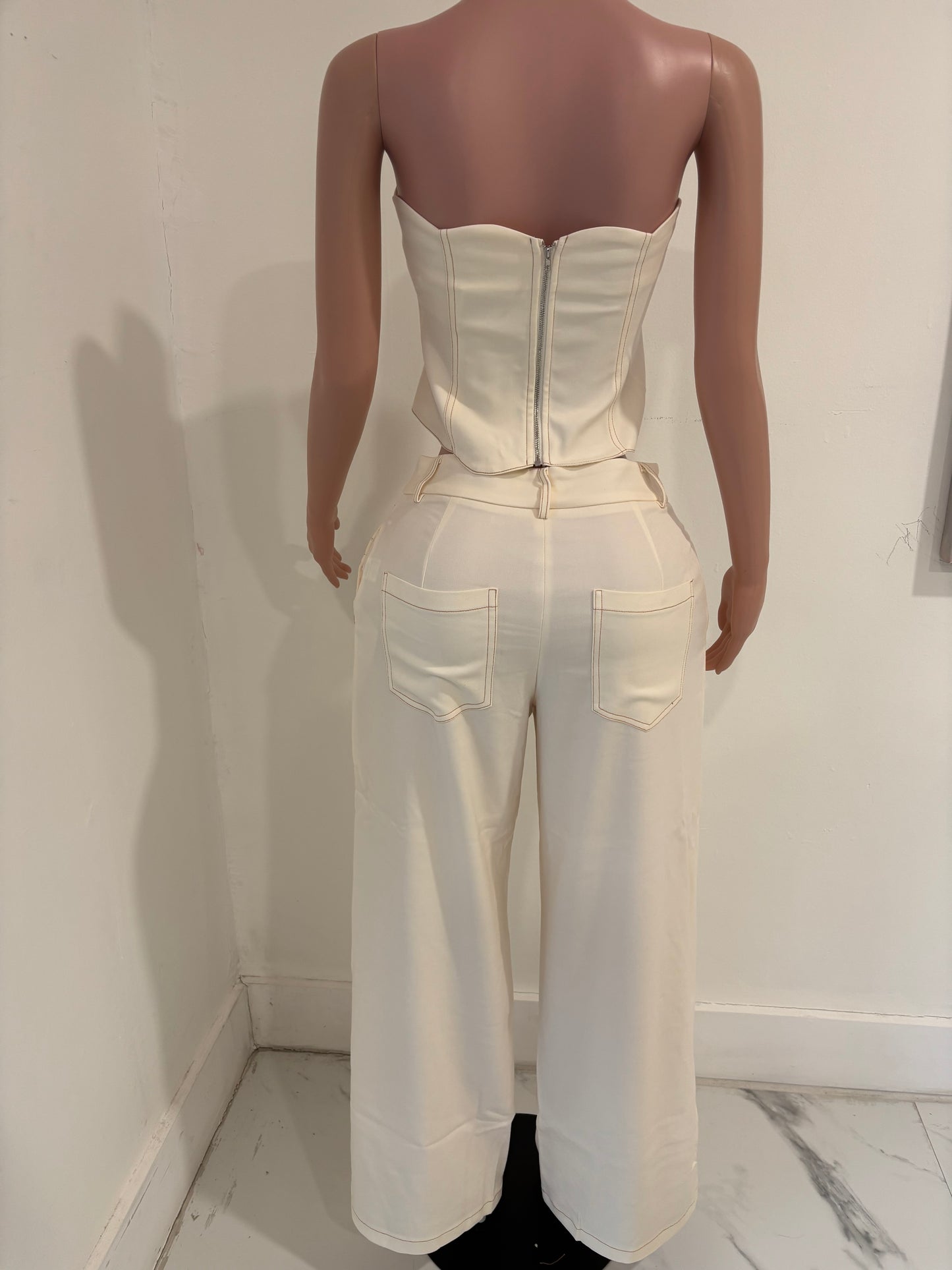 Let’s Get Into It Pants Set White