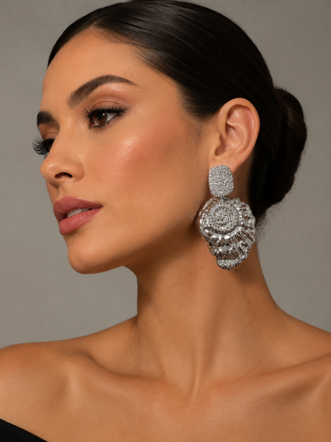 Clam On Your Ear Earring Silver