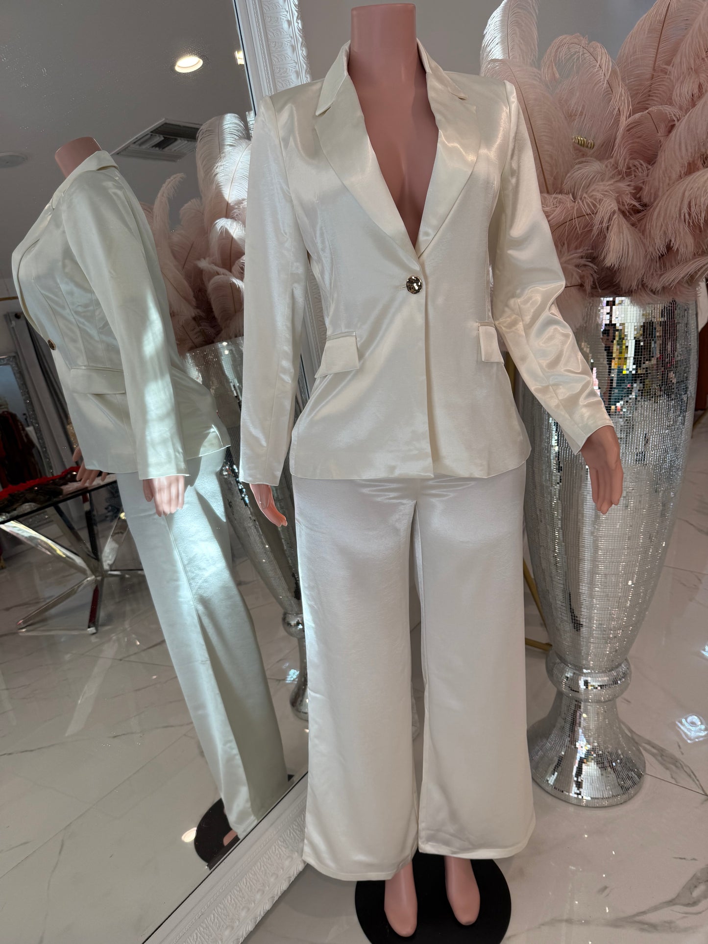 I Am the Only One Pant Set White