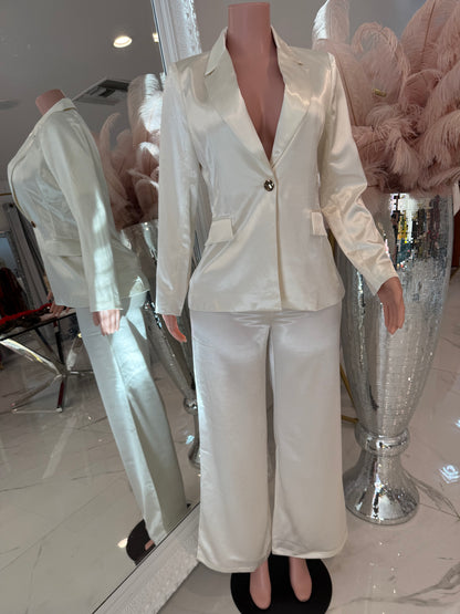 I Am the Only One Pant Set White