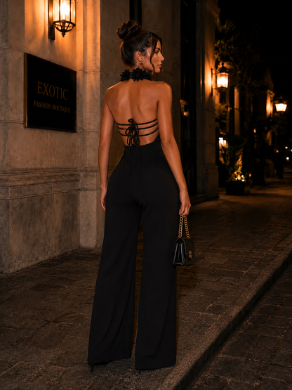 Flowers For Me Jumpsuit Black
