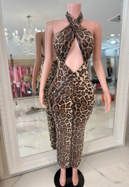 Serengeti Glam Leopard Ruched