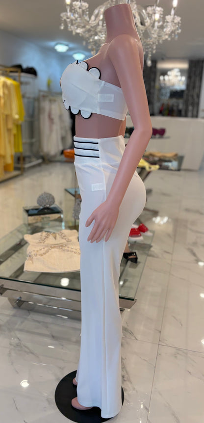 Sit There and Be Pretty Pant Set White