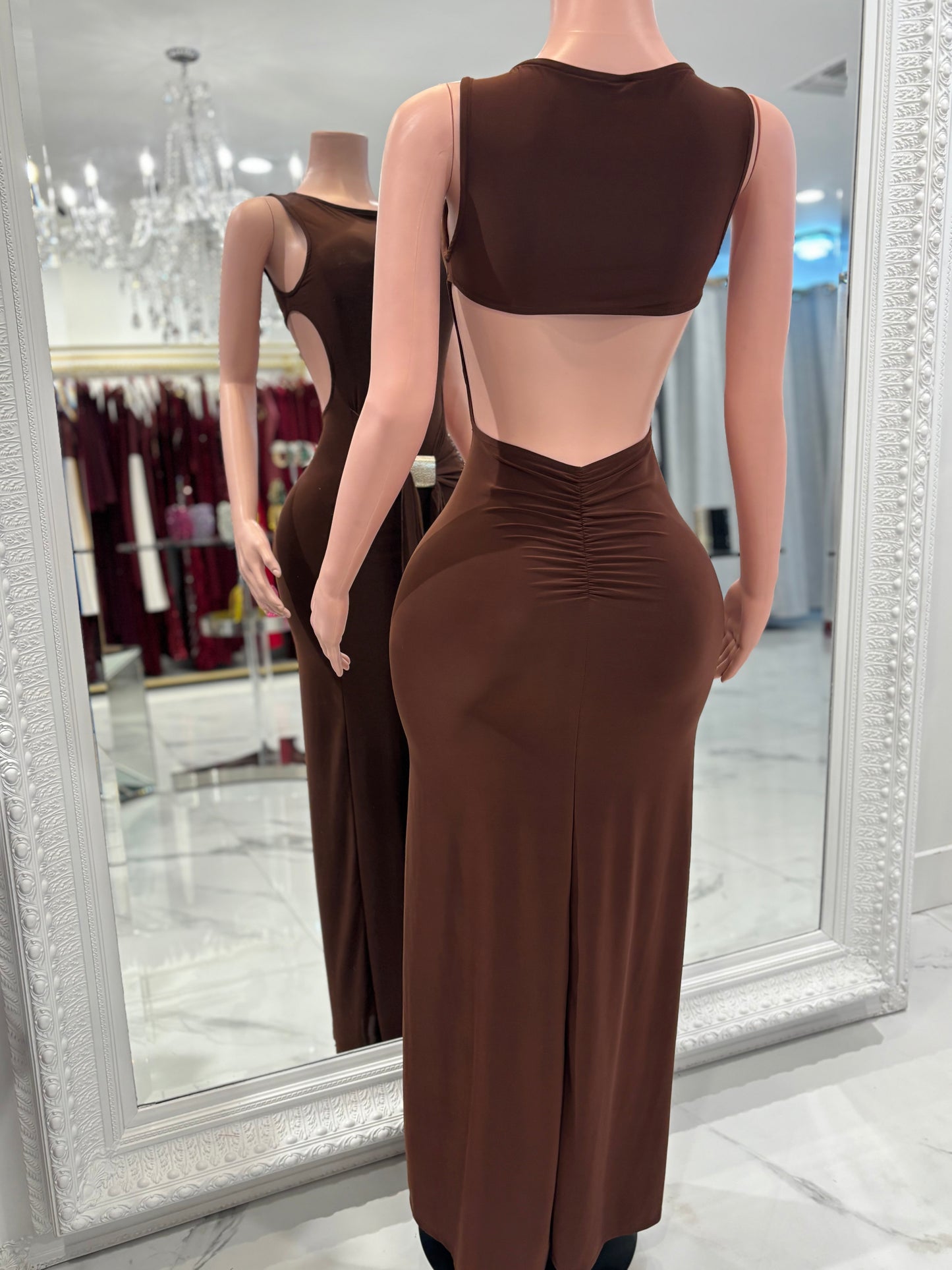 I´ll be the Very Best Maxi Dress Brown