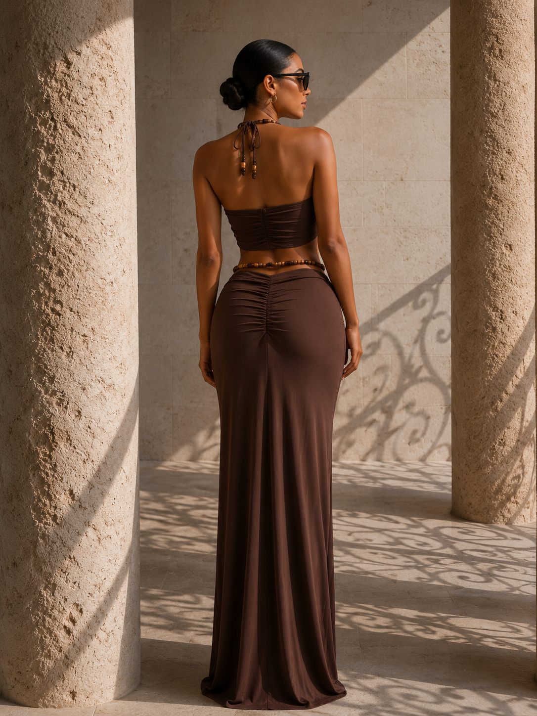 Get What I Want Skirt Set Brown