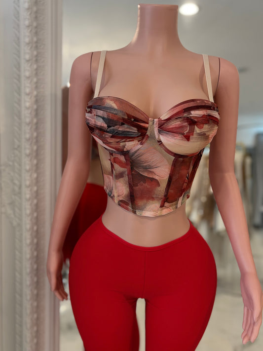 Floral Corset Top