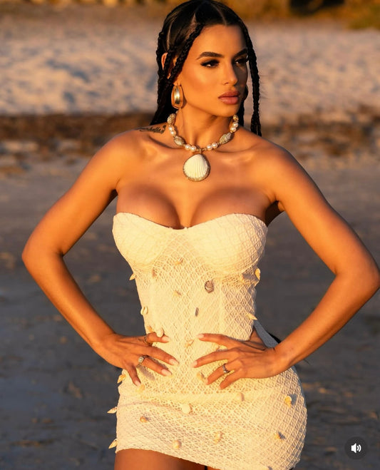 Lisy Mini Dress White