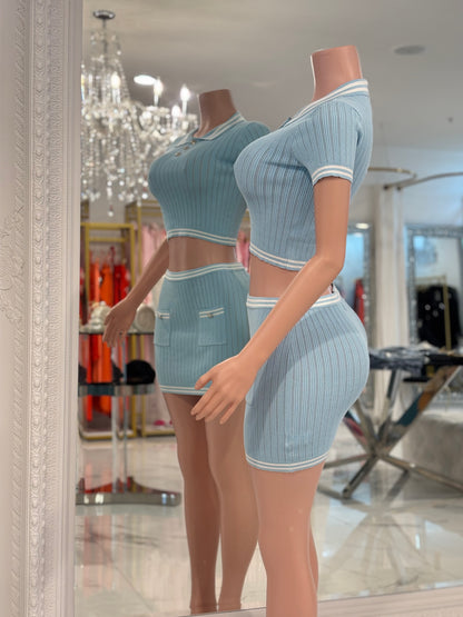 Sporty Chi Knit Skirt Set