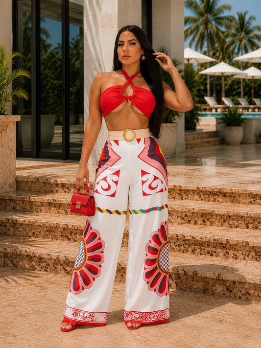 Your Power Pant Set Red