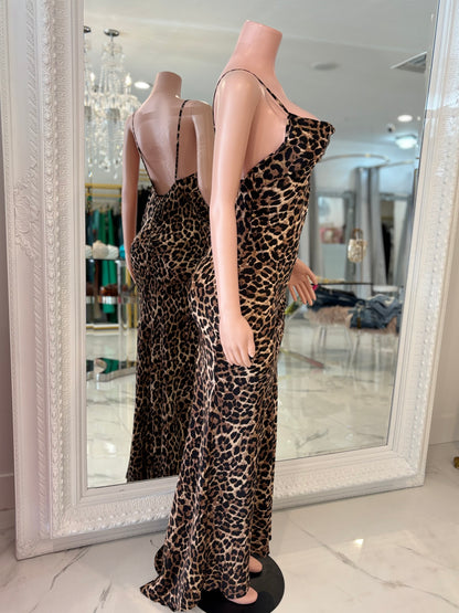 Watch the Spots Maxi Dress Animal Print