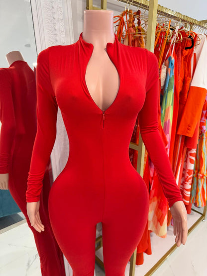 Night To Remember Jumpsuit Red