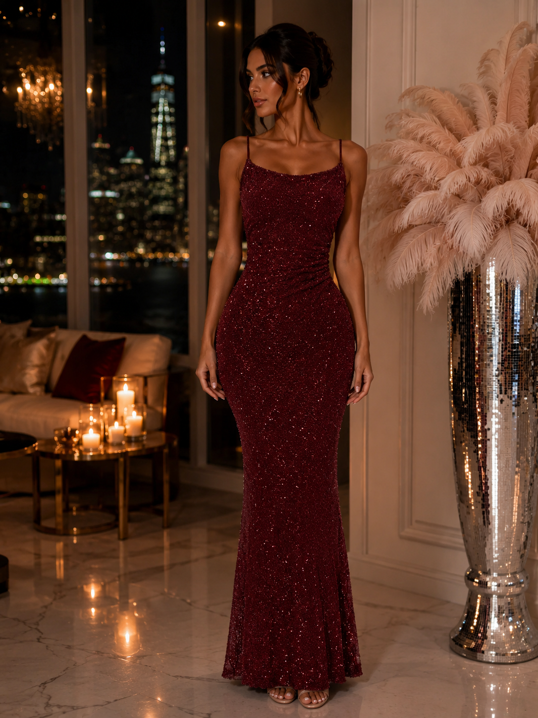 If Only I Had You Maxi Dress Rojo Vino