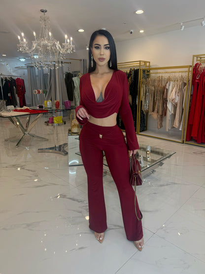 Denise Panst Set Rojo Vino