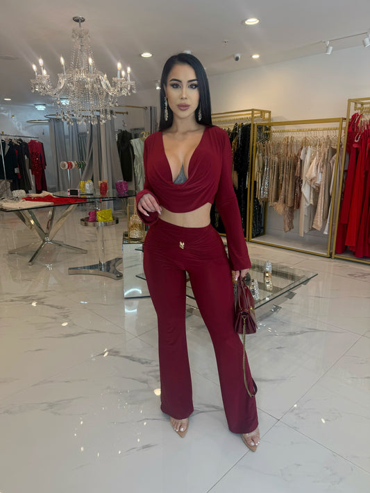 Denise Panst Set Rojo Vino