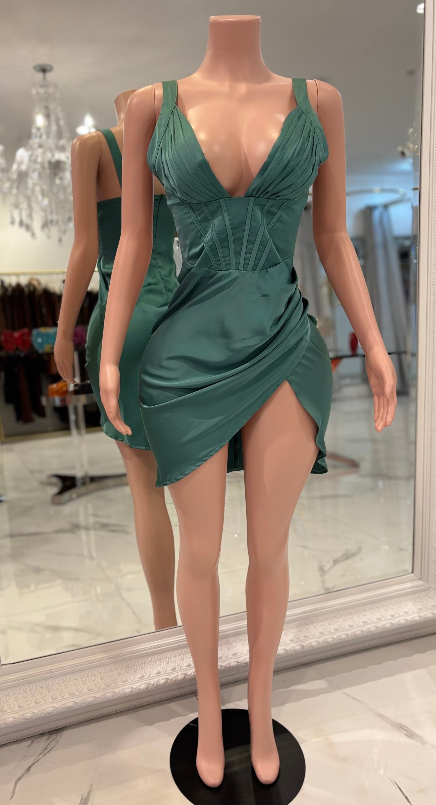 You Want it All Mini Dress Green