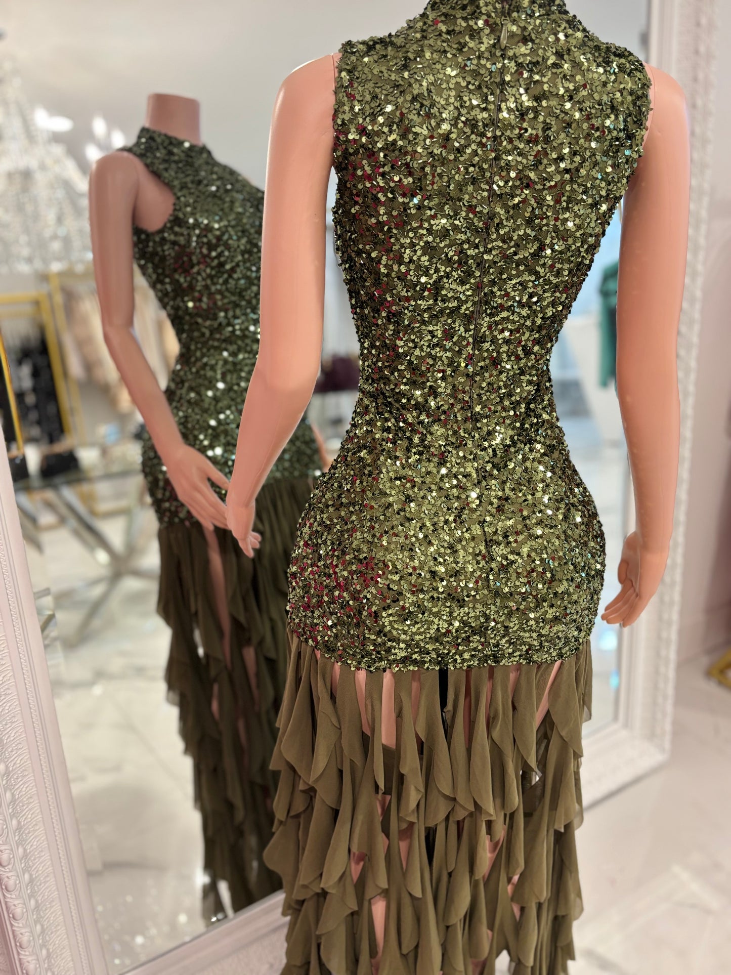 Queen of All Midi Dress Green