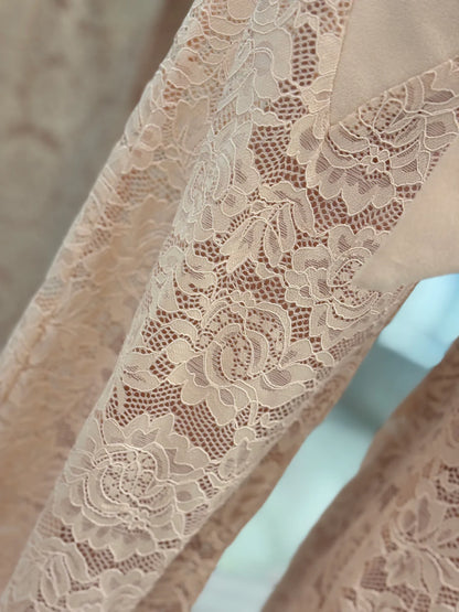 Lacy Floral Pant Set Pink