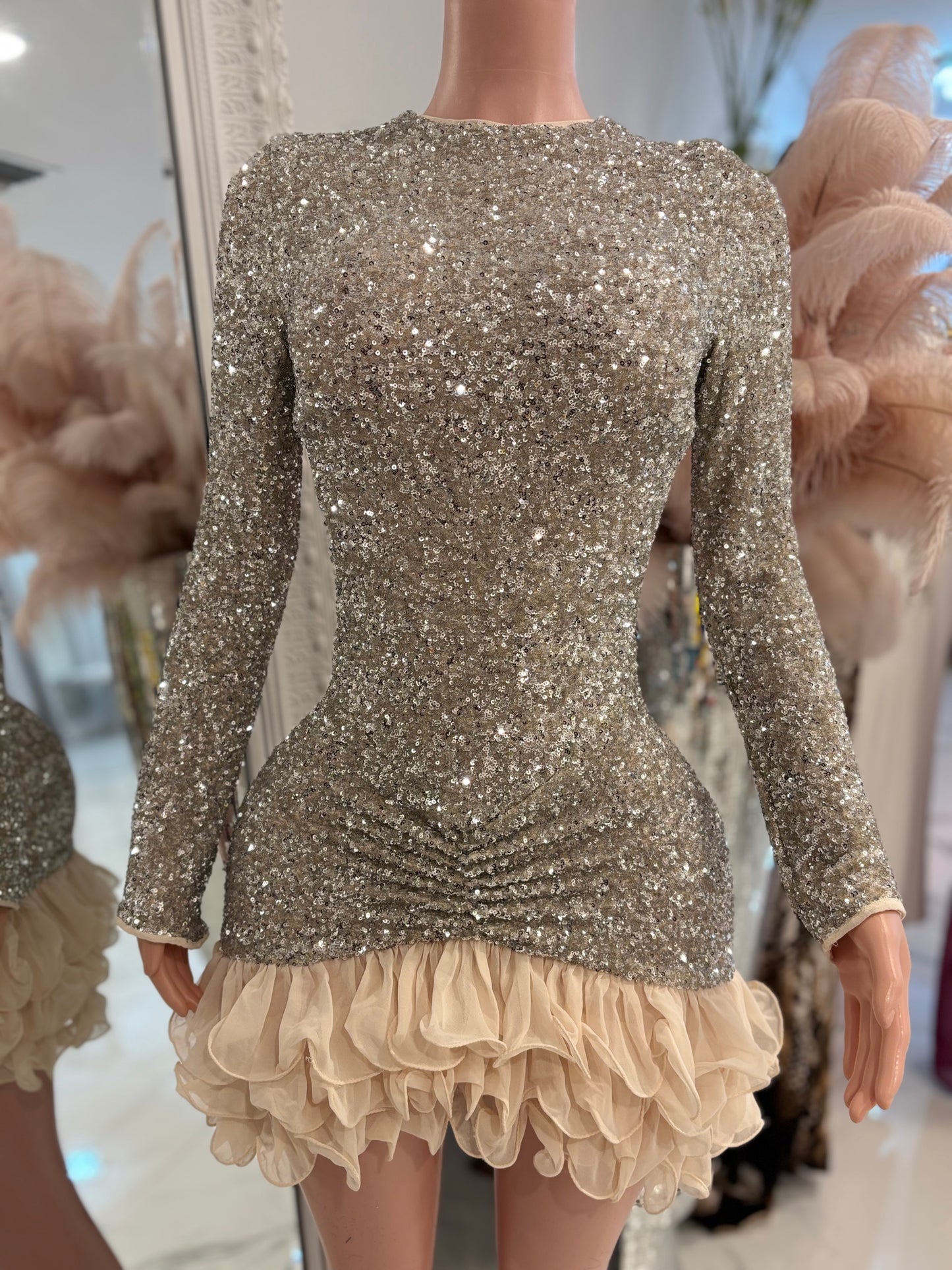 Marvelous Woman Mini Dress Silver