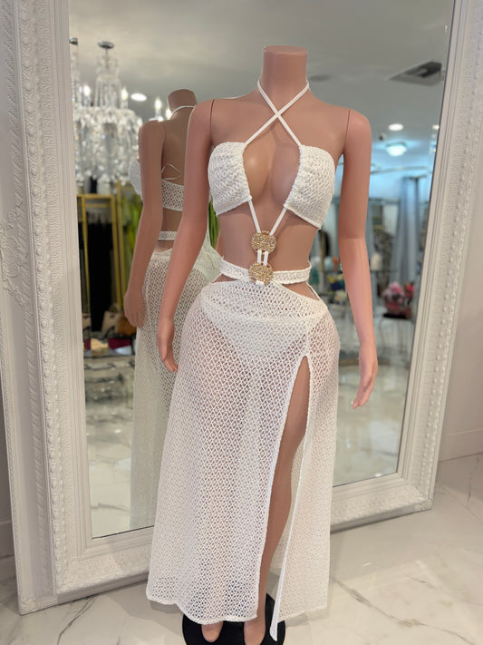 Siren’s Whisper Shell Maxi Dress