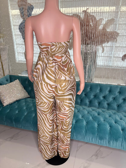 Casual Chic Pants Set Zebra