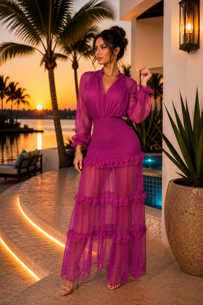 Glamour Maxi Dress Purple