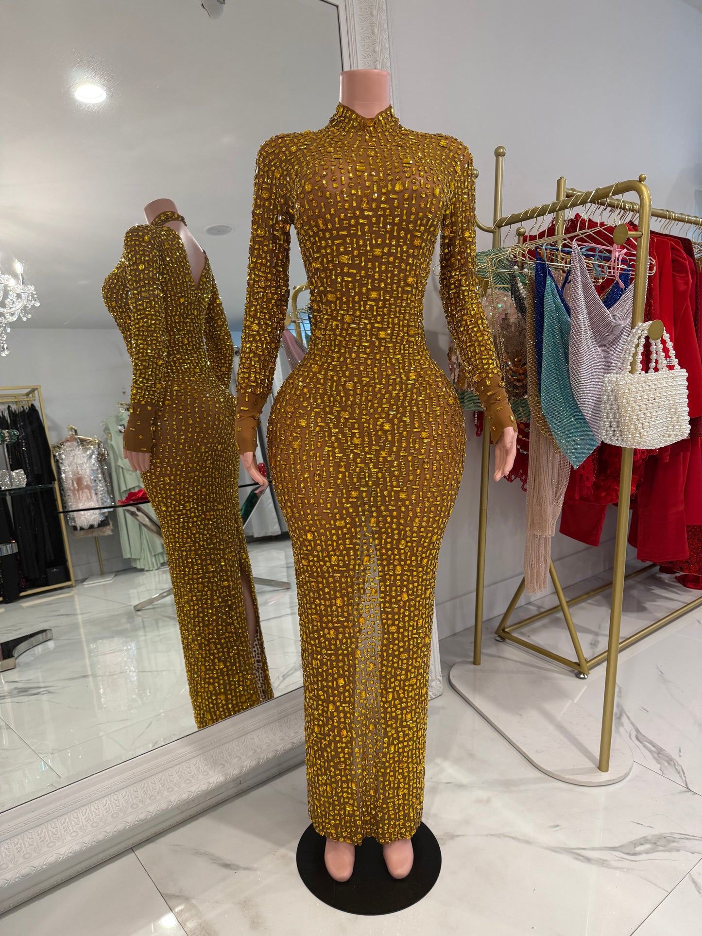 Glamour Maxi Dress Amarrillo