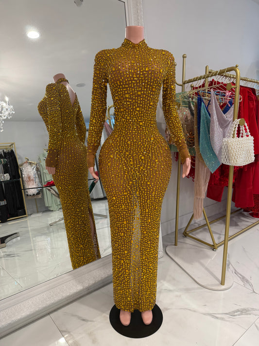 Glamour Maxi Dress Amarrillo