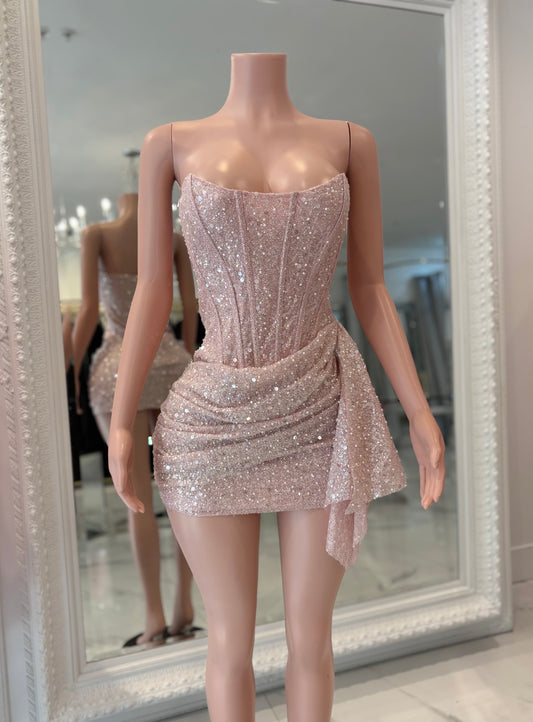 Starlight Seduction Sequin Mini Dress Pink