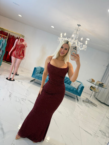 If Only I Had You Maxi Dress Rojo Vino