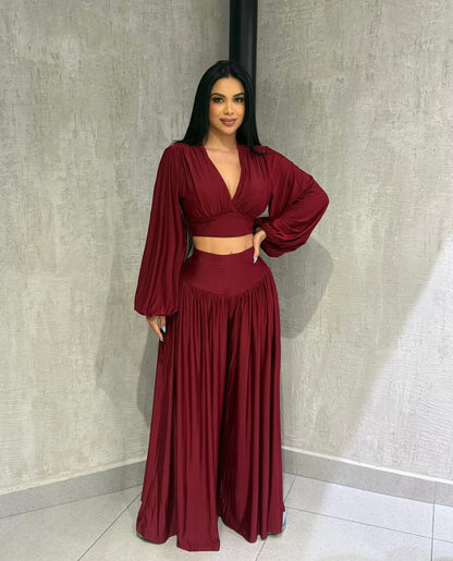 Burn With My Lust Pant Set Red