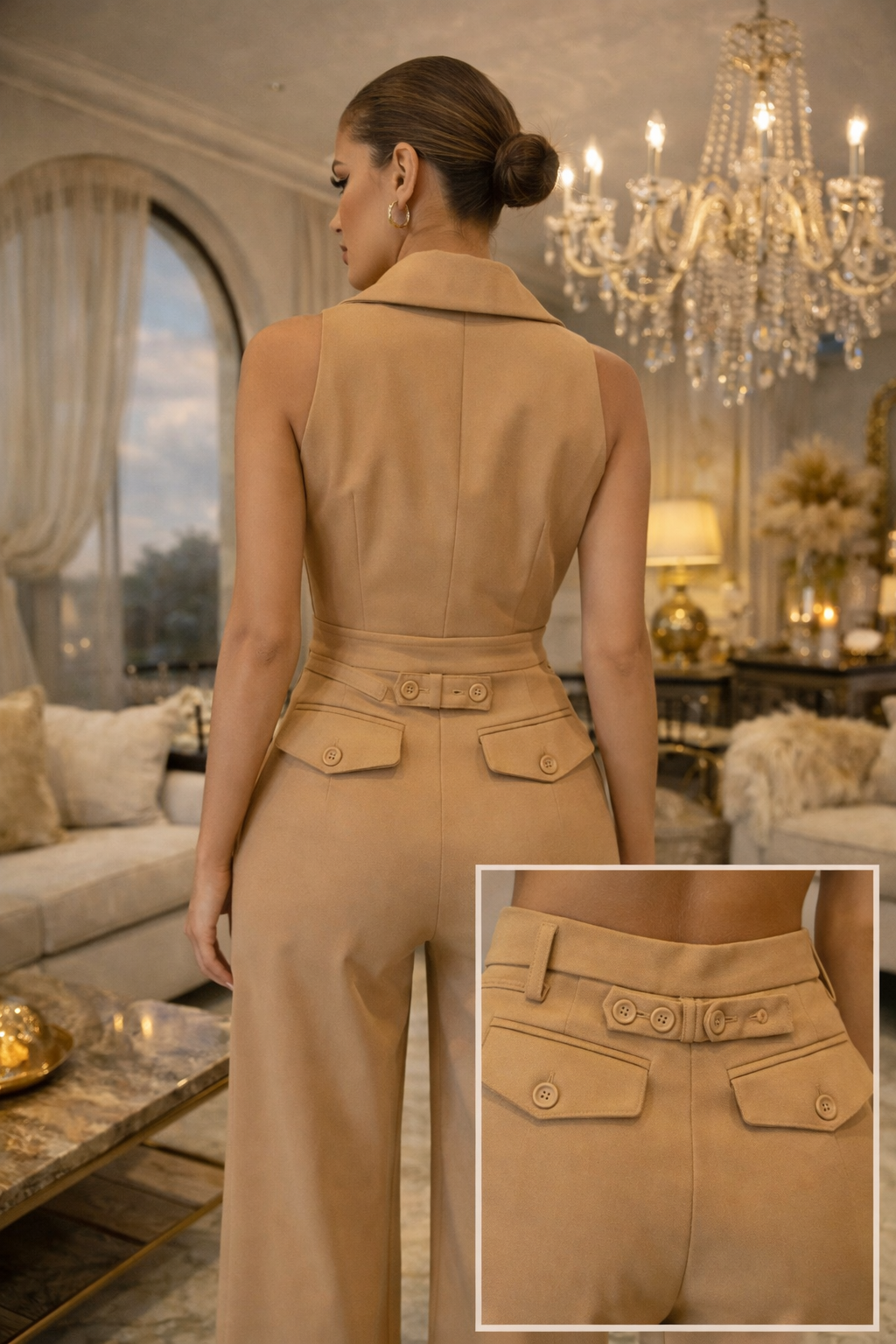 Zonia Pants Set Nude