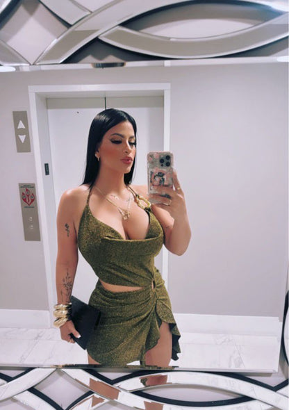 Radiant Mini Dress Green
