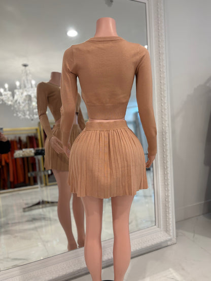 Aren’t You Sweet Baby Skirt set Brown