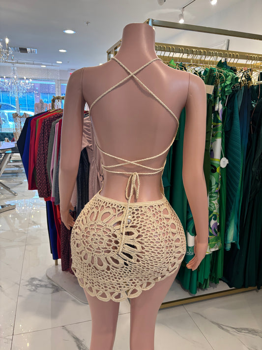 Fly Me to the Sun Skirt Set Beige