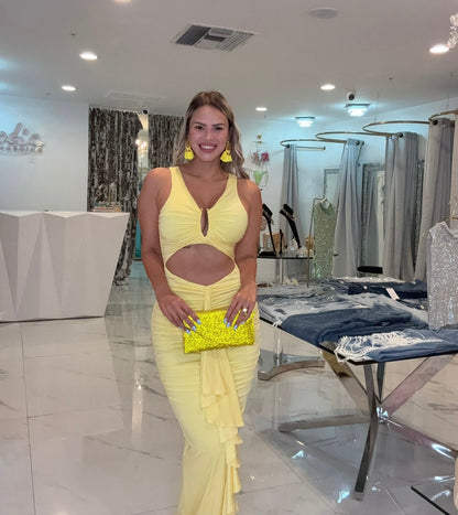Soleil Chic Maxi Dress Yellow