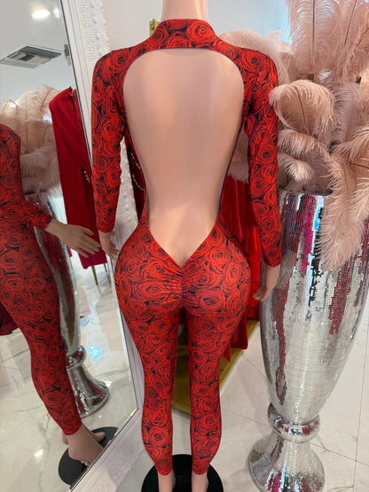 5 Seconds To The Future Jumpsuit Red