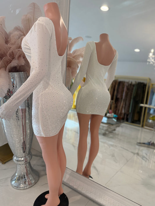 What a Beauty I Am Mini Dress White