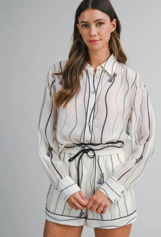 Deny Short Set White